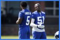 Longtime Giants defensive end who has cohosted the third hour of Good Morning America since July 2018: 2 wds.